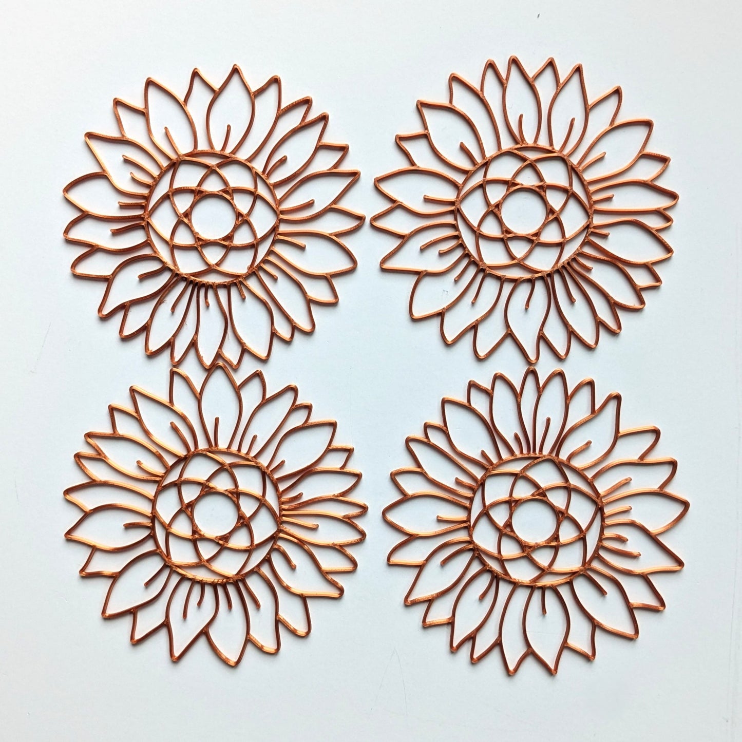 Sunflower Design Coasters  (4 Patterns with acrylic bases)