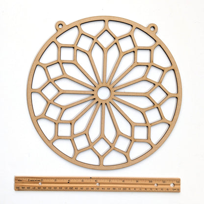 Rose Window MDF template for resin art