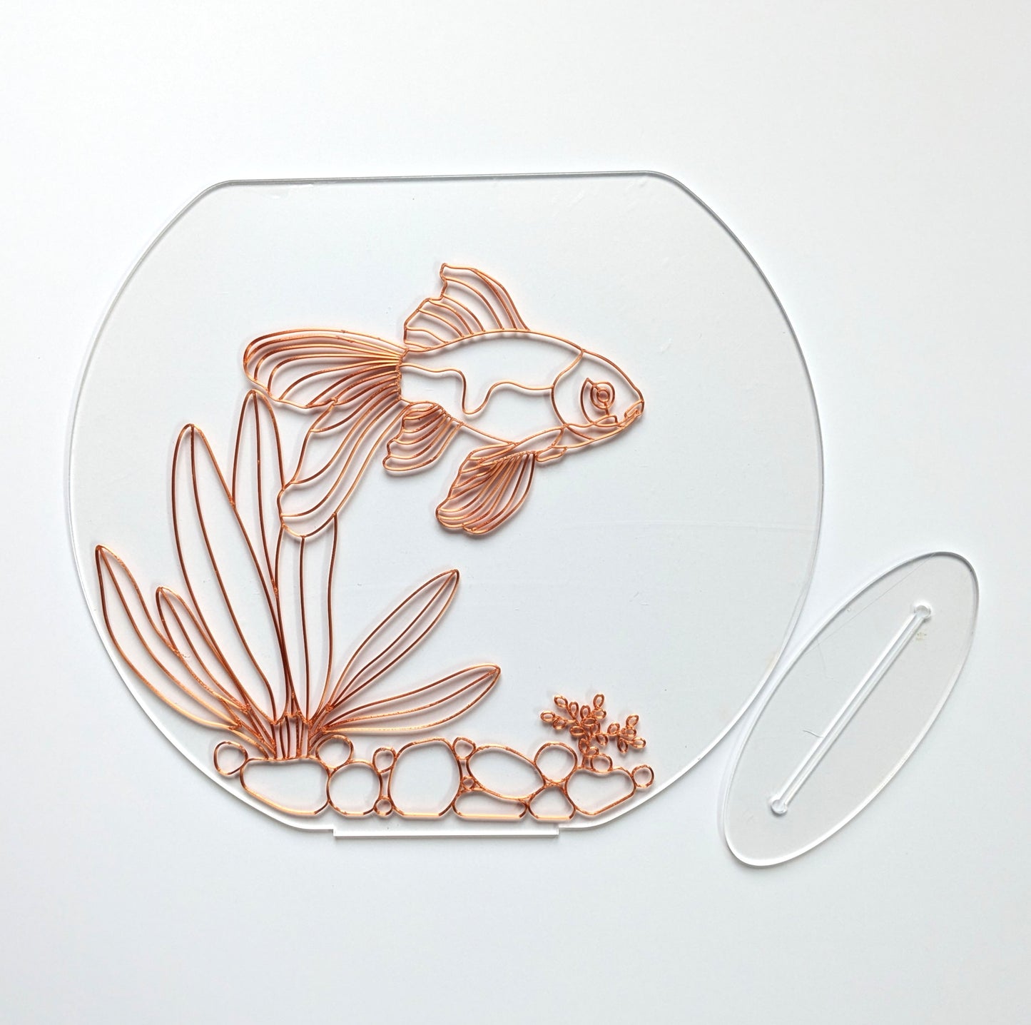 Goldfish bowl resin art template