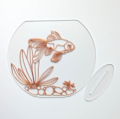 Goldfish bowl resin art template