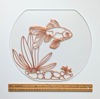 Goldfish bowl resin art template