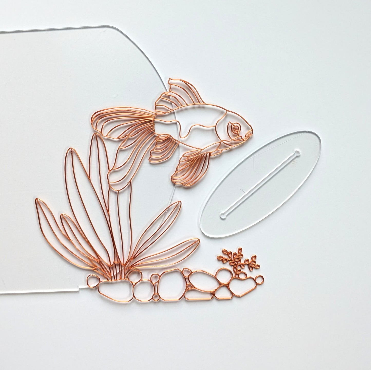Goldfish bowl resin art template