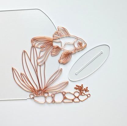 Goldfish bowl resin art template