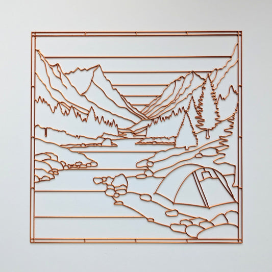 Mountain Camp Resin Art Template