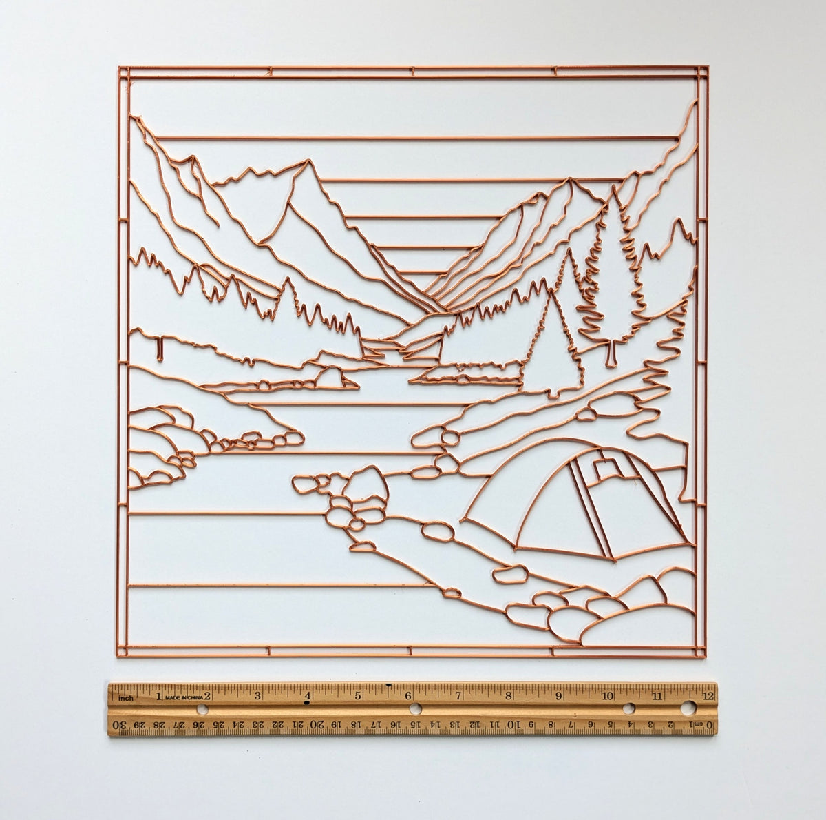 Mountain Camp Resin Art Template