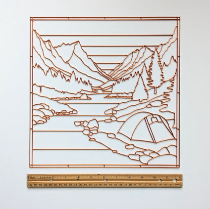 Mountain Camp Resin Art Template