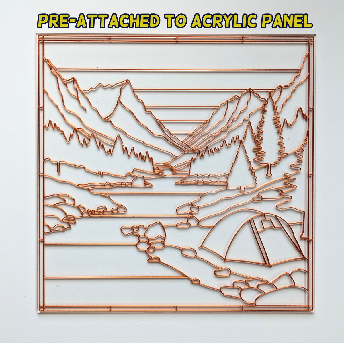 Mountain Camp Resin Art Template