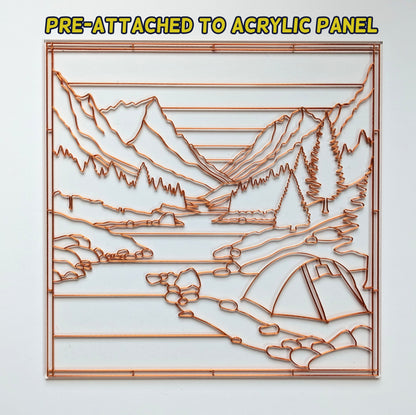 Mountain Camp Resin Art Template