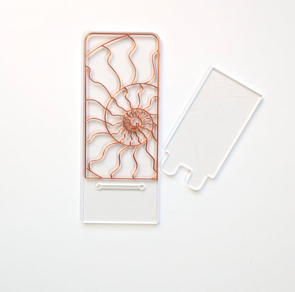 Ammonite phone stand resin art kit.