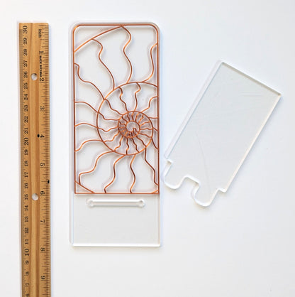 Ammonite phone stand resin art kit.