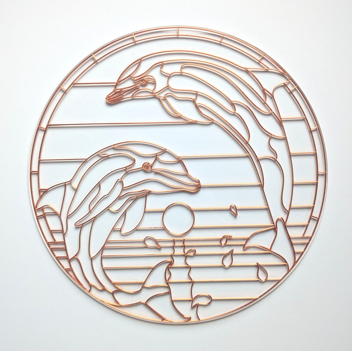 Dolphins template for resin art or pour painting