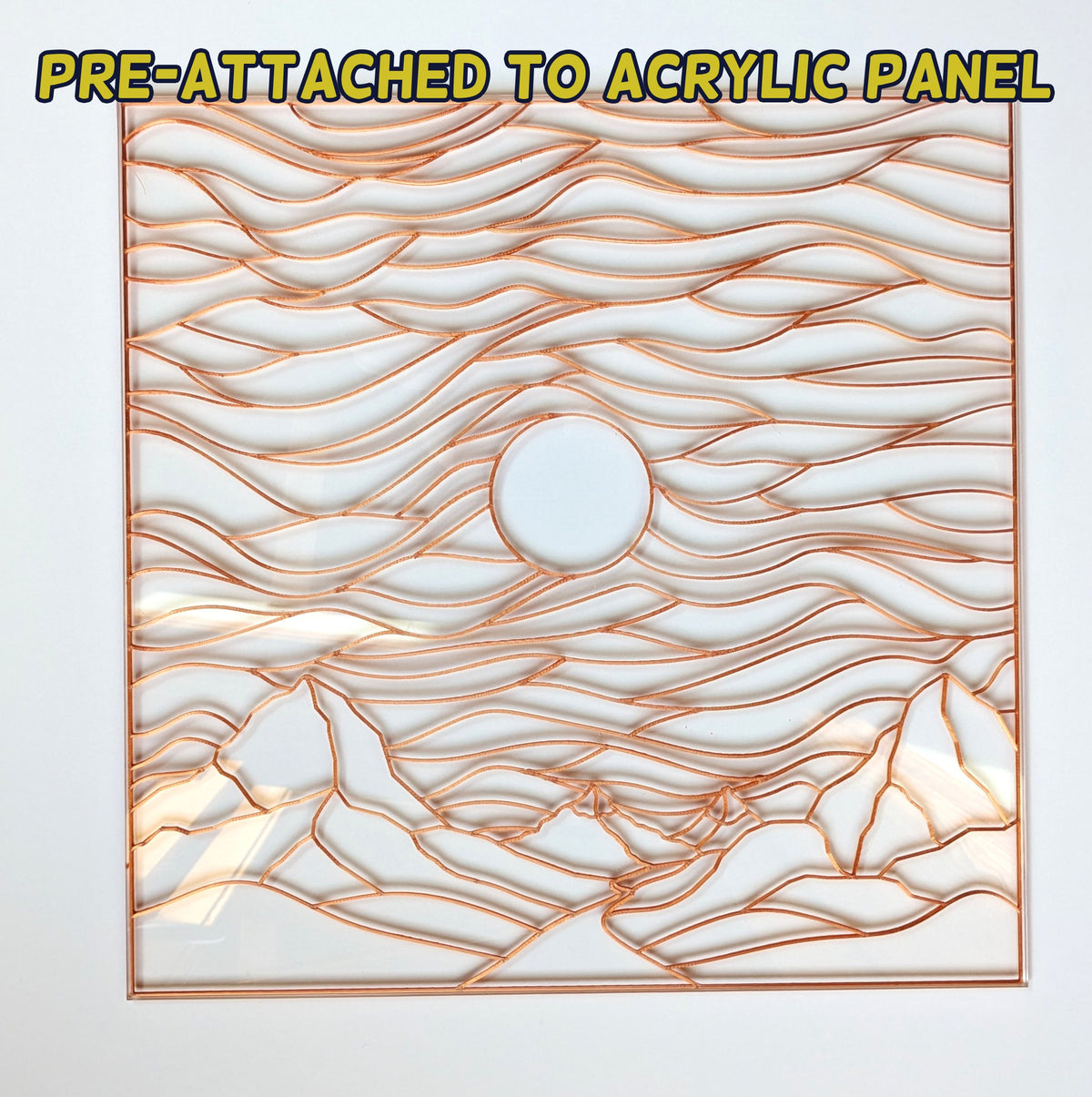 Sunset over Mountains Resin Art Template
