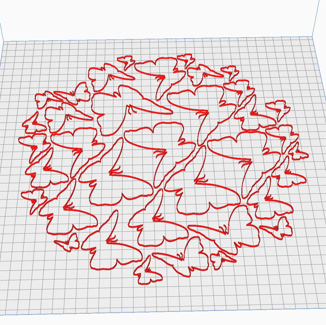 Butterfly Spiral -  3D printer files Digital Download