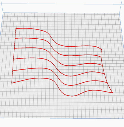 Striped flags -  3D printer files Digital Download