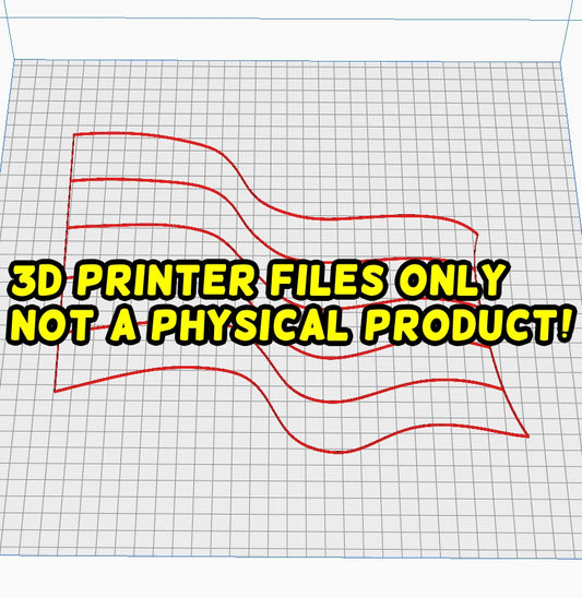 Striped flags -  3D printer files Digital Download