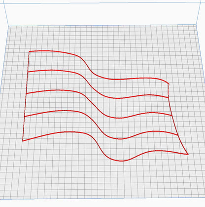 Striped flags -  3D printer files Digital Download