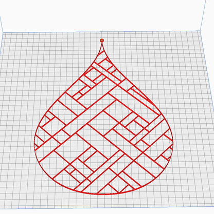 Teardrop Suncatcher -  3D printer files Digital Download
