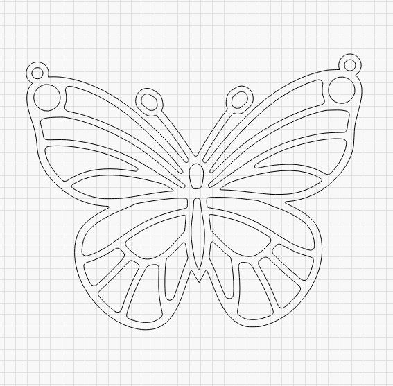Large Butterfly Laser files Digital Download
