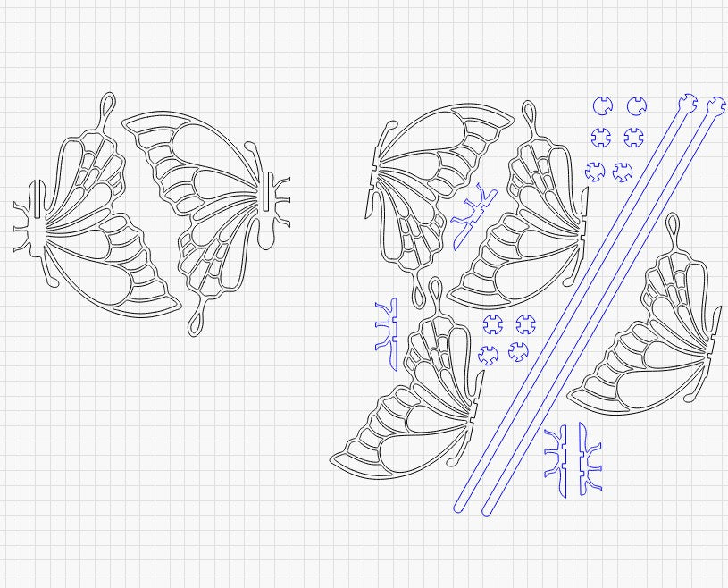 Butterflies Laser files Digital Download