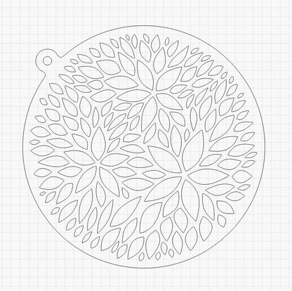 Flowers sun catcher Laser files Digital Download