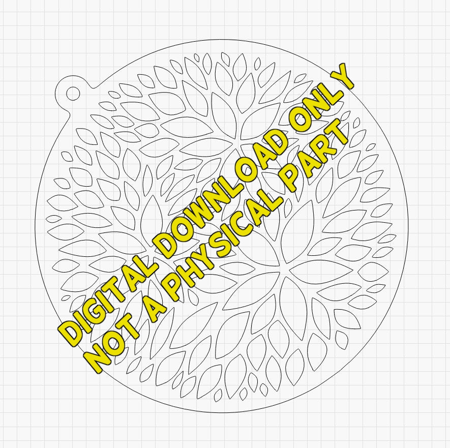 Flowers sun catcher Laser files Digital Download