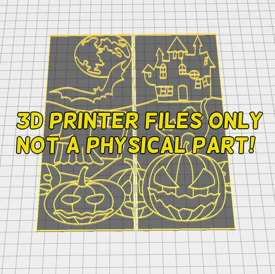 Halloween panels -  3D printer files Digital Download