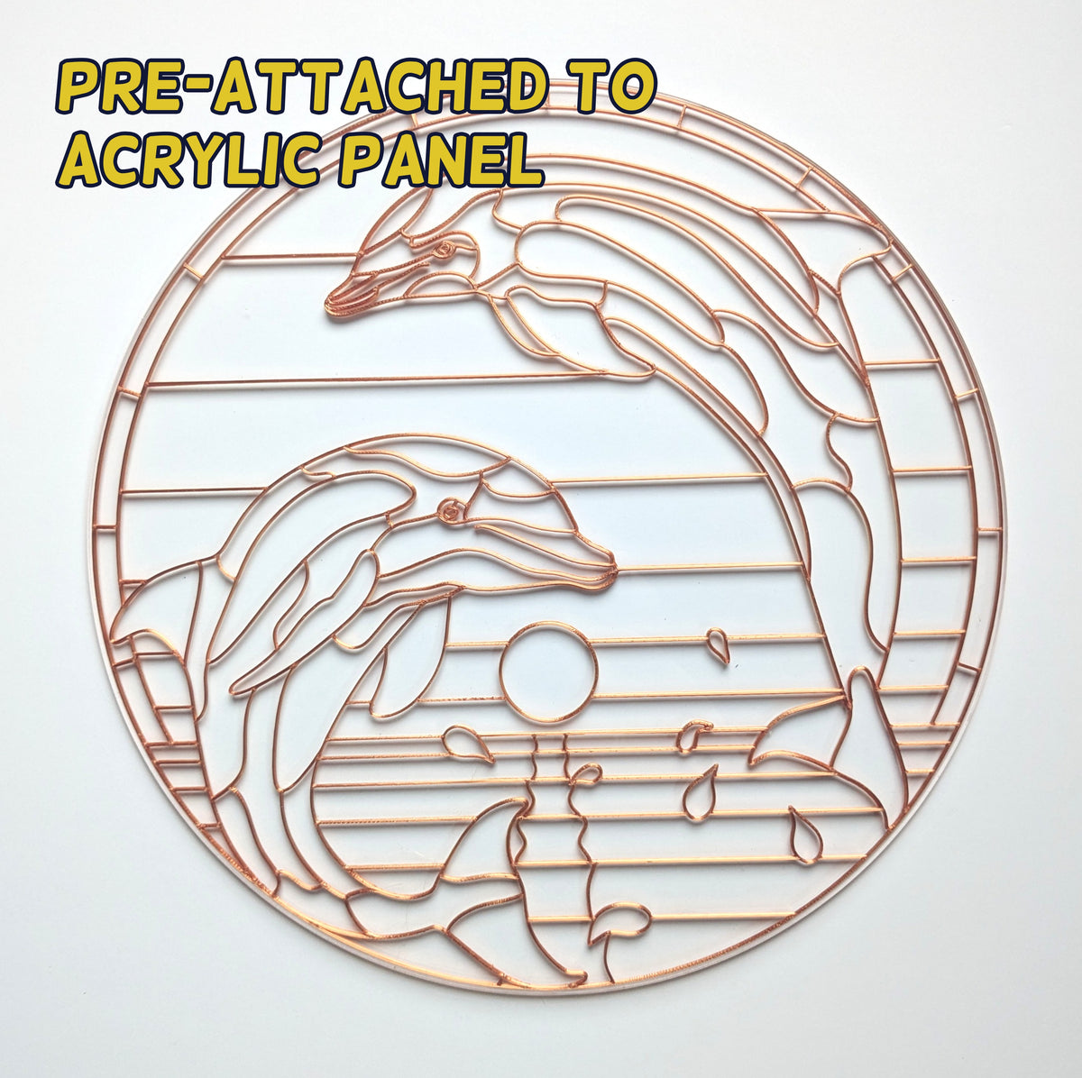 A pre-attached resin art template on an acrylic backing, ideal for fluid arts.