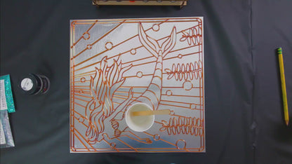 Mermaid resin art template