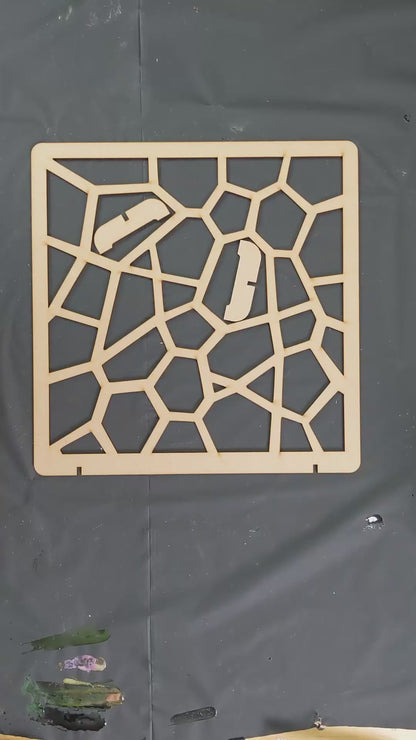 Mudflats MDF template for resin art