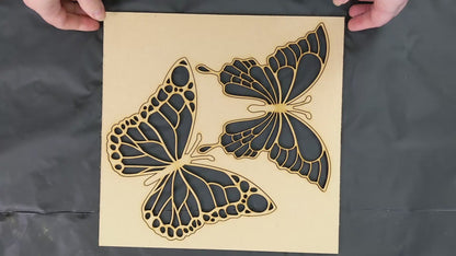 Medium Butterflies MDF template for resin art