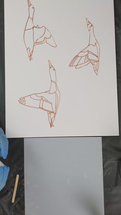 Ducks Resin Art Template