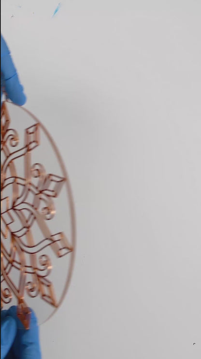 Snowflake ornament pre-attached Template