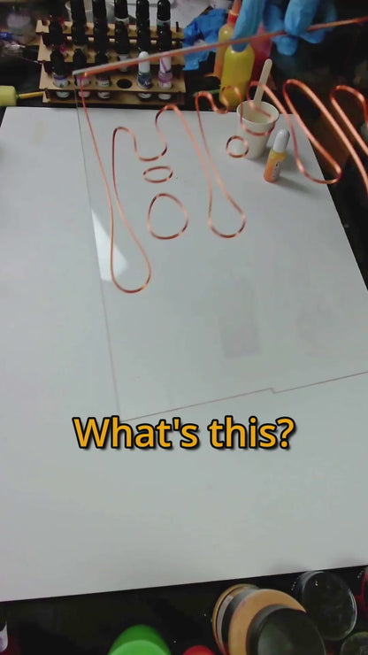 Droplets pre-attached template with stand