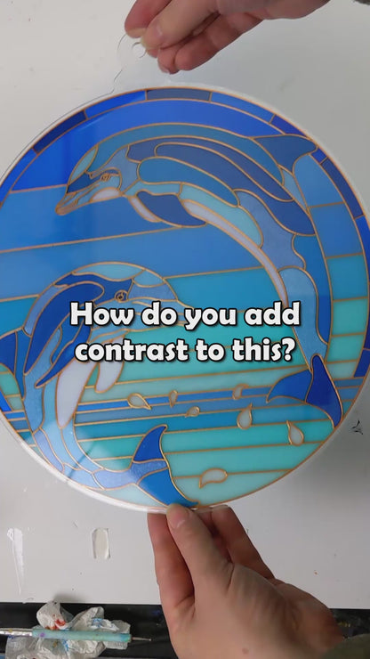 Dolphins Resin Art Template