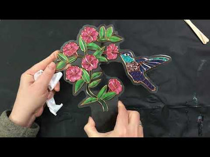 Hummingbird Plant Pot Resin Art template and Panel