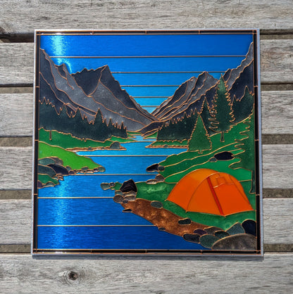 Mountain Camp Resin Art Template