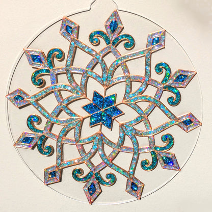 Snowflake ornament pre-attached Template