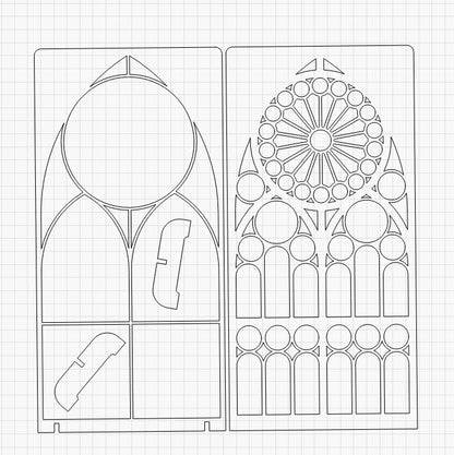 Stained Glass Window Laser files Digital Download