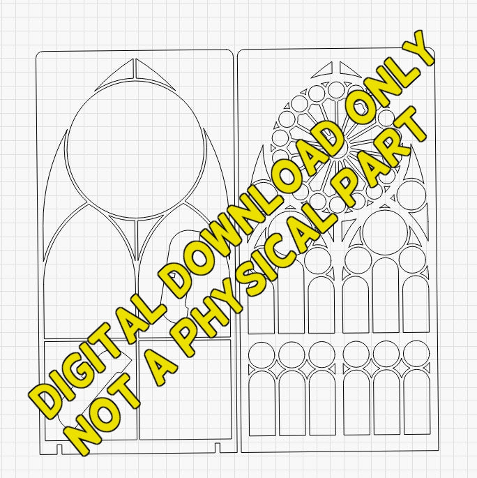 Stained Glass Window Laser files Digital Download