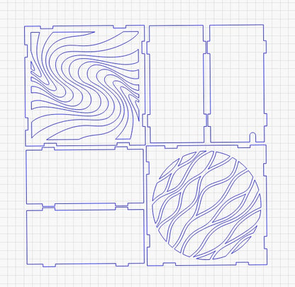 Waves lamp Laser files Digital Download