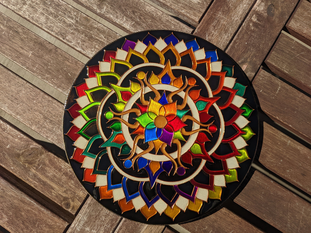 The Resin Art Mandala- Finished Original