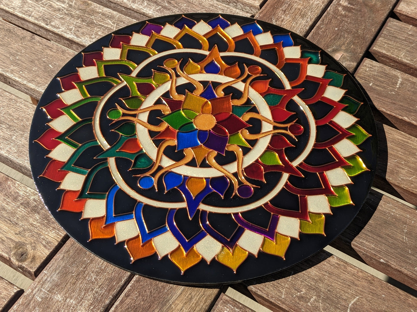 The Resin Art Mandala- Finished Original