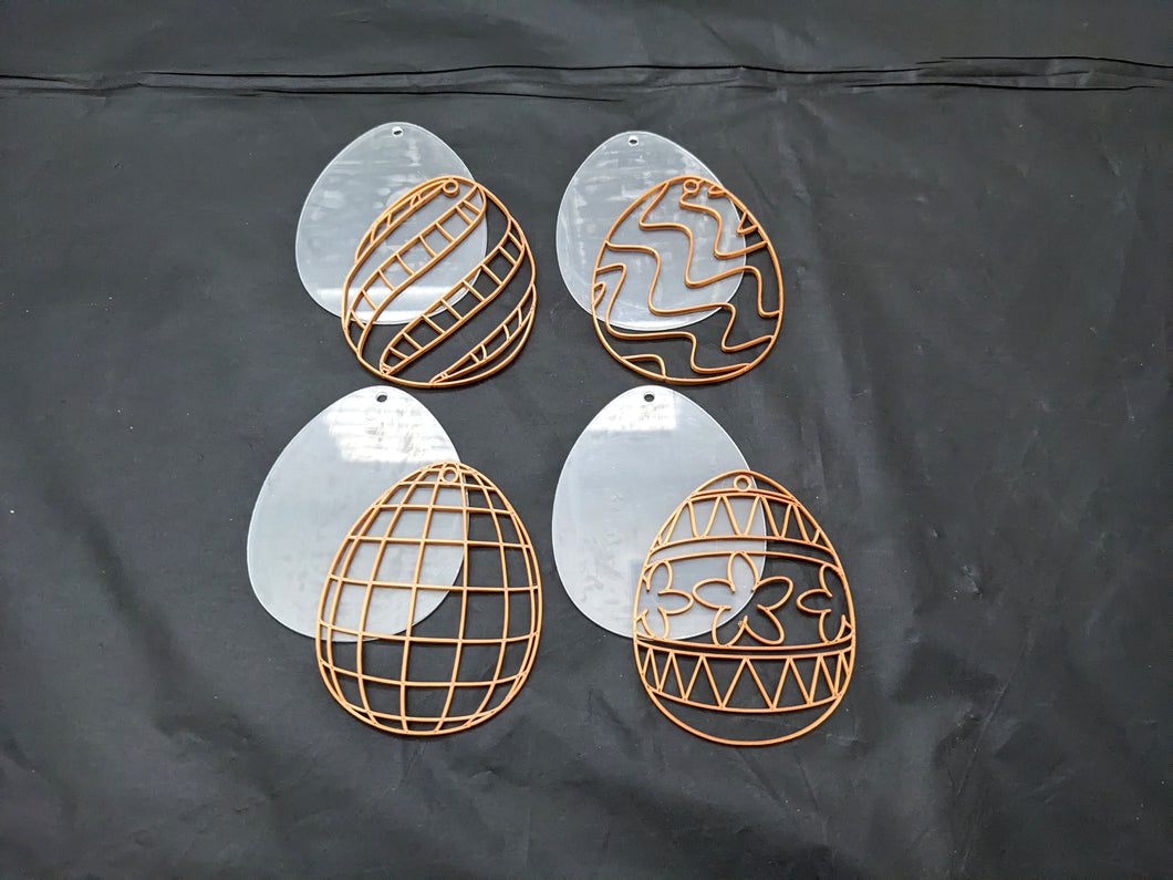 Easter Egg Ornament Kit (4 Patterns with acrylic bases)