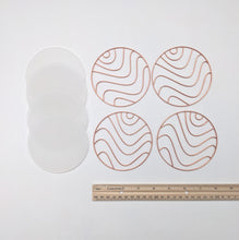 Load image into Gallery viewer, Waves Design Coasters  (4 Patterns with acrylic bases)
