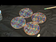 Load and play video in Gallery viewer, Weave Design Coasters  (4 Patterns with acrylic bases)
